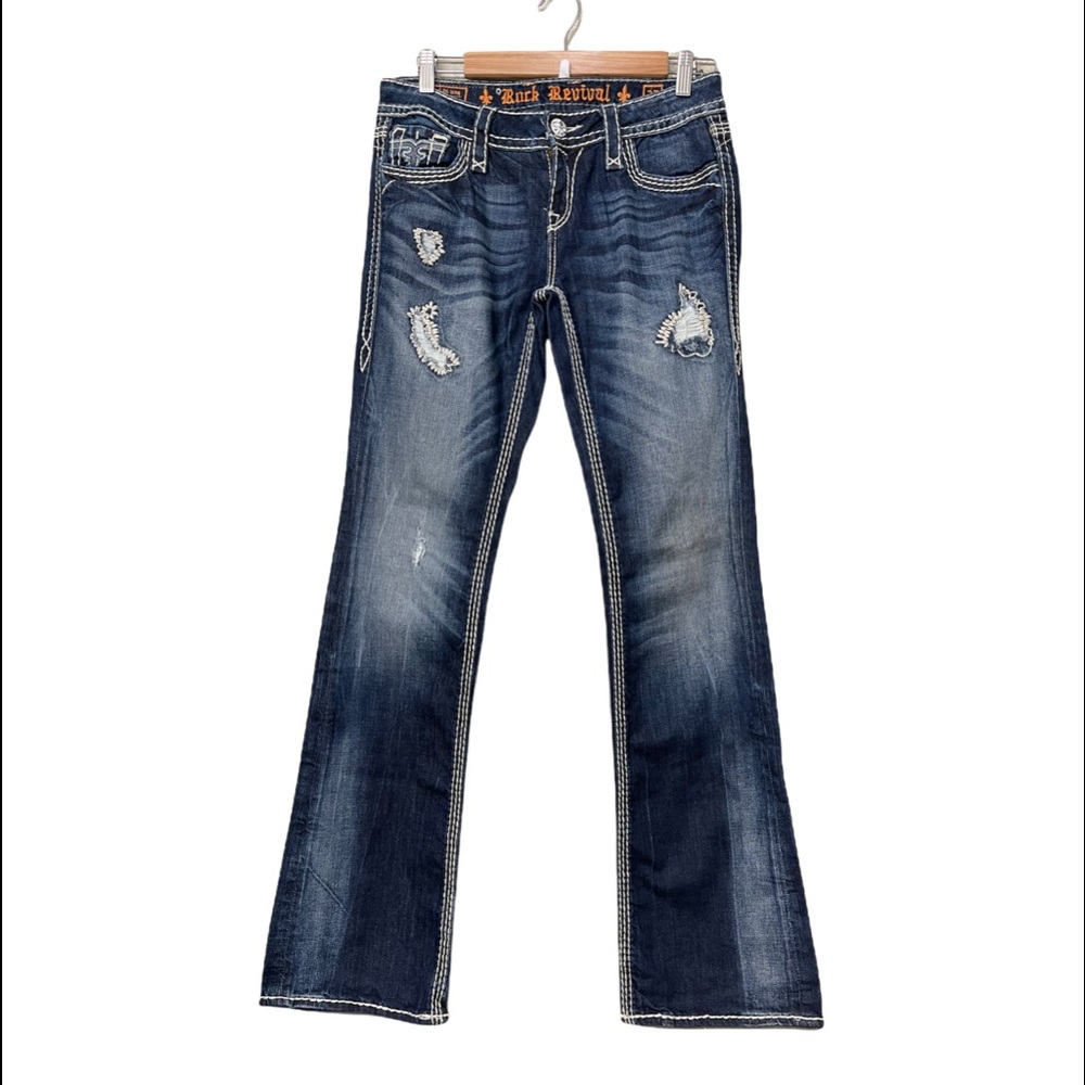 Rock & Revival Vivian Easy Boot Sz 27 Dark Wash Jeans